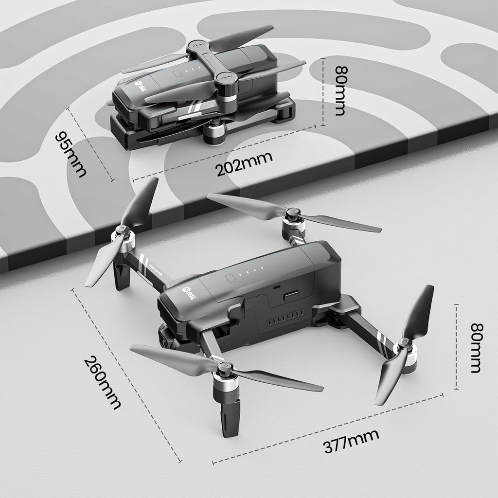 Holy Stone HS600 4K Drone with EIS Camera for Adults, 2-Axis Gimbal Quadcopter, Modular Intelligent Battery 28 Mins Flight Time, 10000 FT Range Transmission, GPS Drone with Brushless Motors, 4K/30FPS
