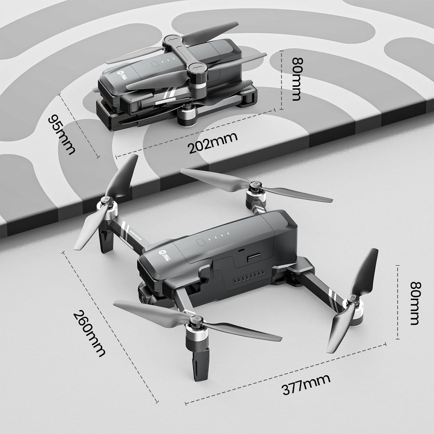 Holy Stone HS600 4K Drone with EIS Camera for Adults, 2-Axis Gimbal Quadcopter, Modular Intelligent Battery 28 Mins Flight Time, 10000 FT Range Transmission, GPS Drone with Brushless Motors, 4K/30FPS