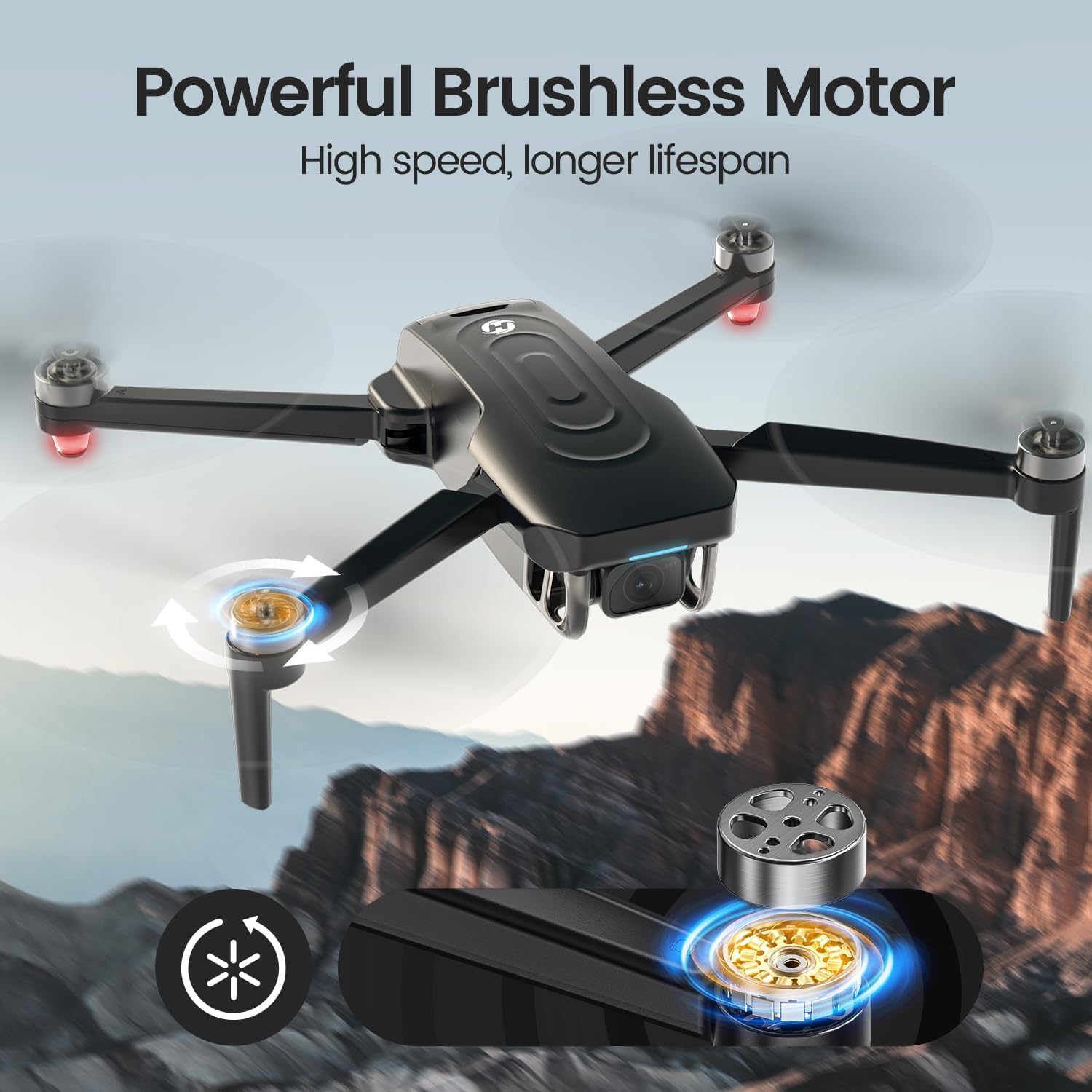 Holy Stone HS175G GPS Drone with 4K EIS Camera for Adults Beginners, 249g Foldable RC Quadcopter with Auto Return, Follow Me, 60 Mins Flight,Brushless Motors,5G Transmission, Upgraded HS175D