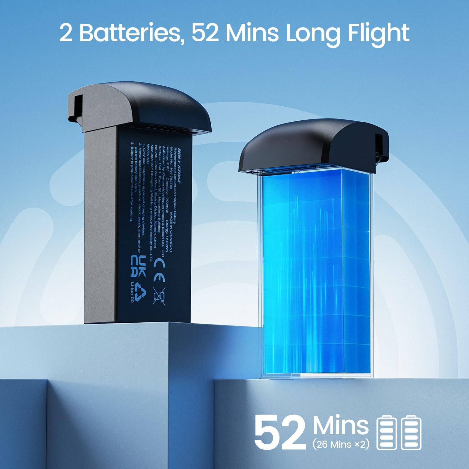 Holy Stone GPS Drone with 4K Camera for Beginners, HS460 Foldable Drones with 52 Mins Long Flight Time, Brushless Motor, Follow Me, Auto Return, 5G FPV Transmission, Under 249g Easy for Adults