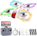 LED RC Drone for Kids Toys, Mini Drone with Dual Camera,3 Batteries,Speed Selection,Easy to Fly, One Key Start, Altitude Hold, 360° Flips, Circle Fly, Headless Mode, Indoor and Outdoor Flying Toy (blue-white)