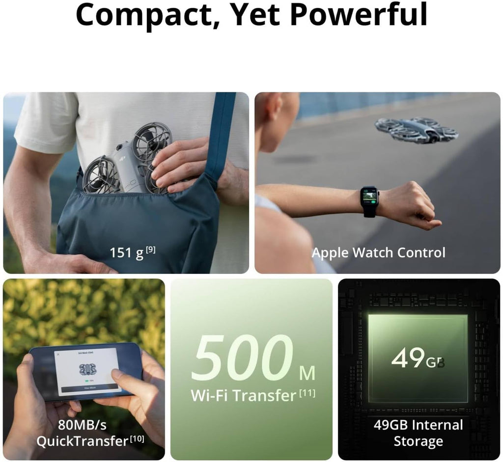 DJI Neo 2 (Drone Only), Lightweight & Foldable 4K Drone With Camera, Palm Takeoff & Landing, Gesture Control, ActiveTrack, Omnidirectional Obstacle Sensing