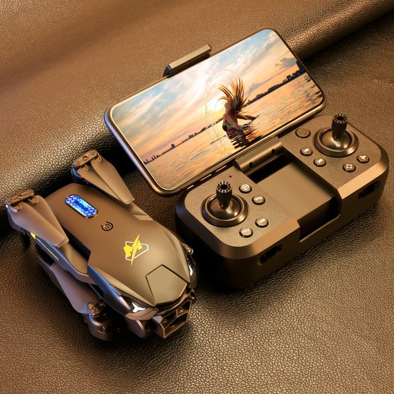 Obstacle avoidance Optical flow location WiFi FPV with 3 HD Camera Altitude Hold Mode Foldable RC Drone Quadcopter with Carry Case & 3 Batteries (Orange)
