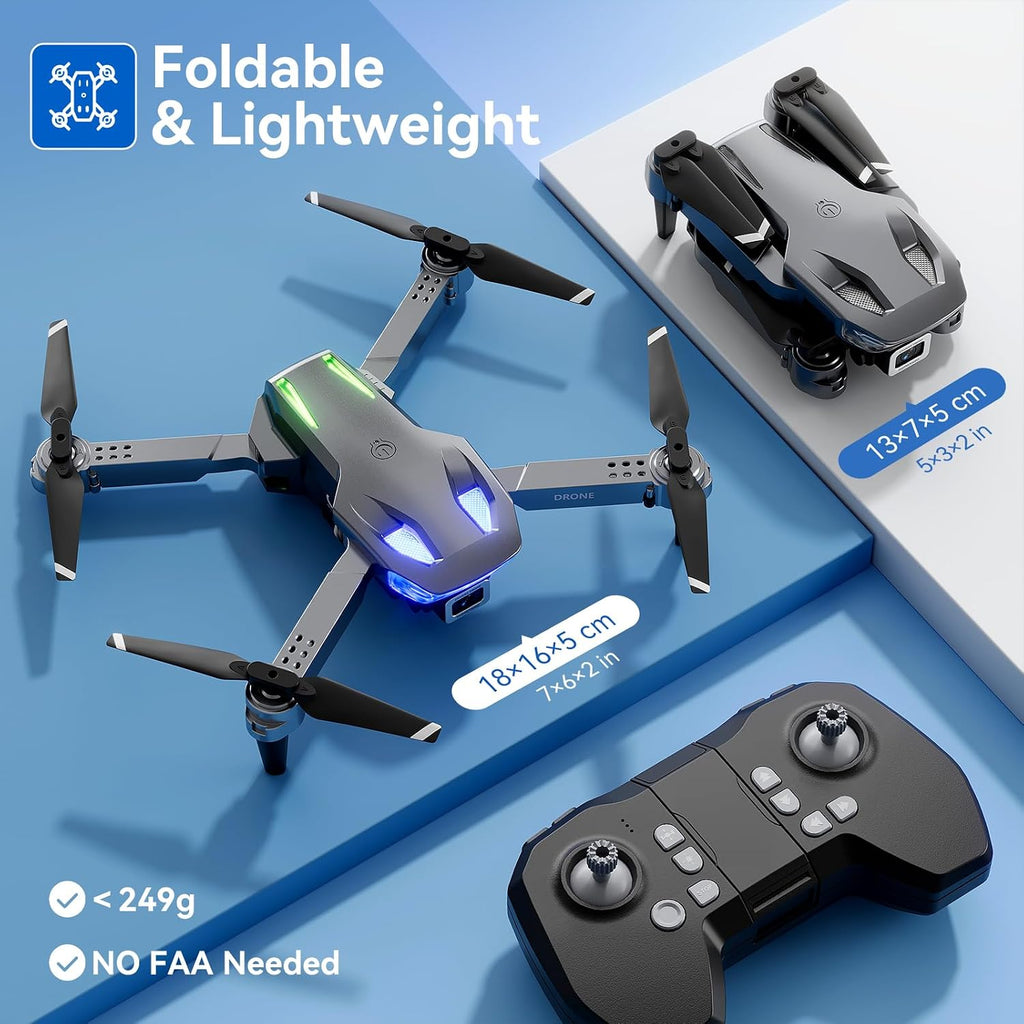 Wipkviey Drone with 4K Camera for Kids/Adults/Beginners | T28 Foldable RC Quadcopter Toys, Birthday Present for Boys Girls with 26-30 Mins Flight (w/2 Modular Batteries and Carrying Case)