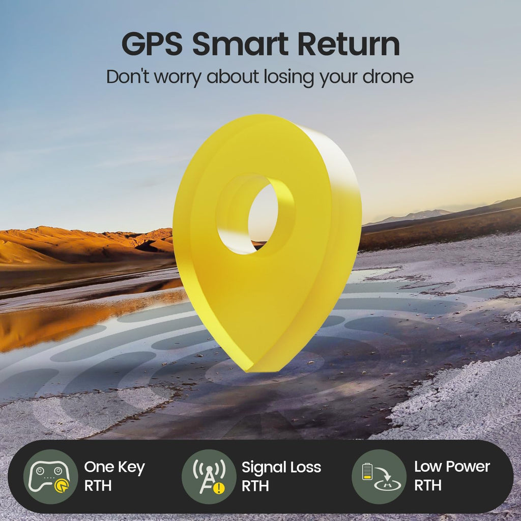 Holy Stone HS175G GPS Drone with 4K EIS Camera for Adults Beginners, 249g Foldable RC Quadcopter with Auto Return, Follow Me, 60 Mins Flight,Brushless Motors,5G Transmission, Upgraded HS175D