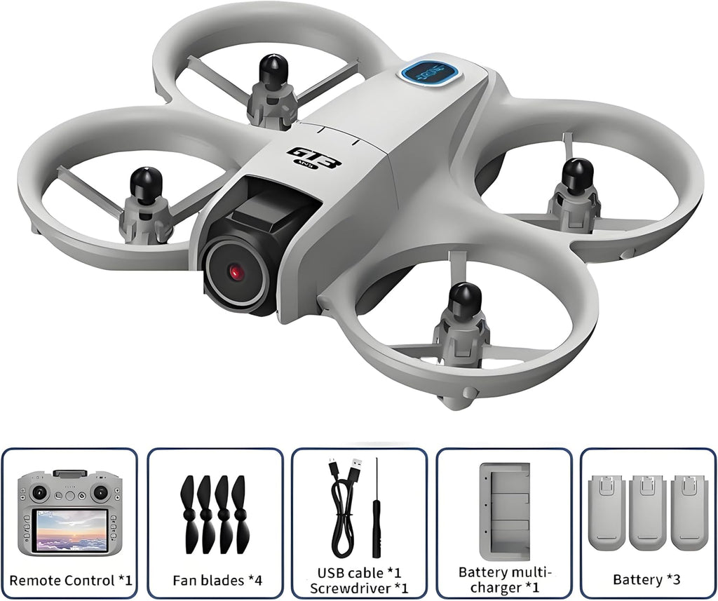 Drone with Camera for Adults & Beginners, 1080P HD FPV Drone with 4.3" Screen Remote Controller, Optical Flow Hovering, Intelligent Obstacle Avoidance, Auto Takeoff/Landing, 360° Flips, Quadcopter Kit with 3 Batteries & Charging Station