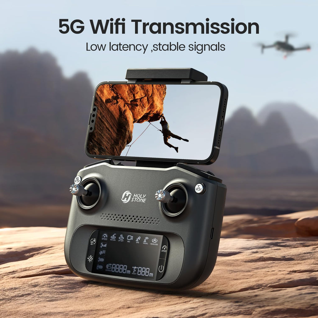 Holy Stone HS175G GPS Drone with 4K EIS Camera for Adults Beginners, 249g Foldable RC Quadcopter with Auto Return, Follow Me, 60 Mins Flight,Brushless Motors,5G Transmission, Upgraded HS175D
