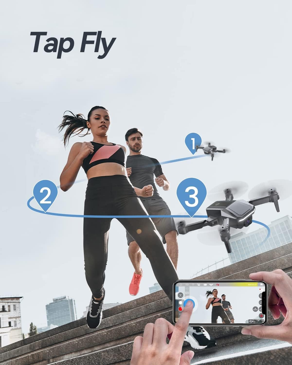 Holy Stone Drone for Kids with 1080P HD Camera, HS430 RC Mini Drones Quadcopter with WiFi FPV Live Video, Circle Fly, Throw to Go, Toys for Adults or Beginners, 2 Batteries 26 Mins, Easy to Fly, Black