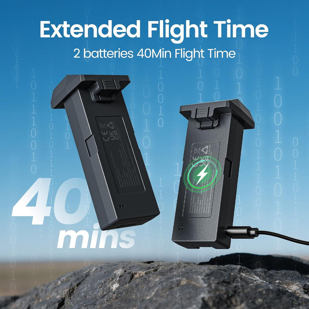 DEERC D35 GPS Drone with 4K Camera for Adults,Foldable RC Quadcopter with 40 Mins Long Flight Time, Follow Me, Auto Return, Brushless Motor, 5G FPV Transmission,Easy for Beginners
