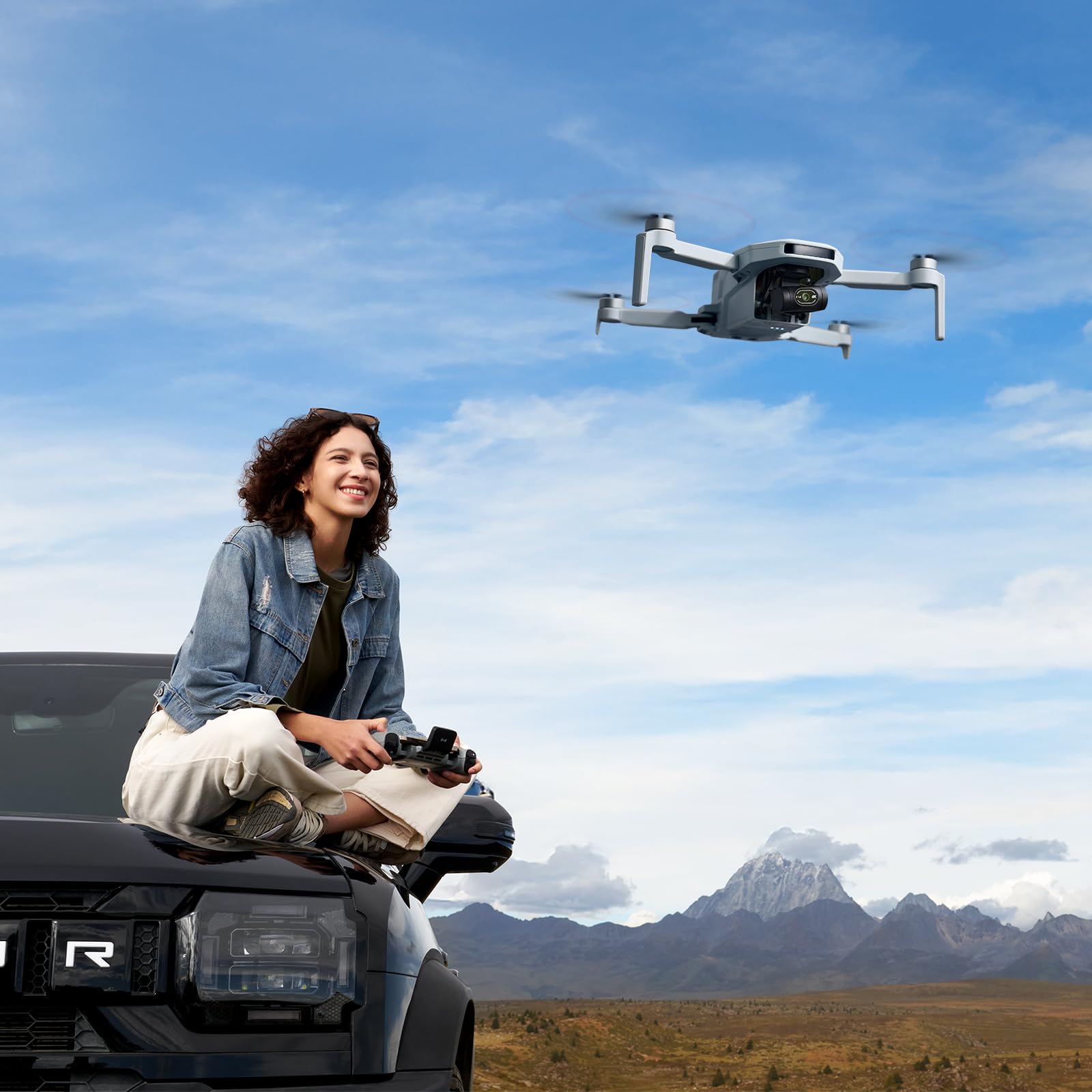 Potensic Atom 2 Fly More Combo with RC PTD 1, Drones with Camera for Adults 4K Video, 8K Photo, 10KM Transmission, 96 Mins Flight, 3-Axis Gimbal, AI Track, Vertical Shooting, AI Night Shot, Under 249g