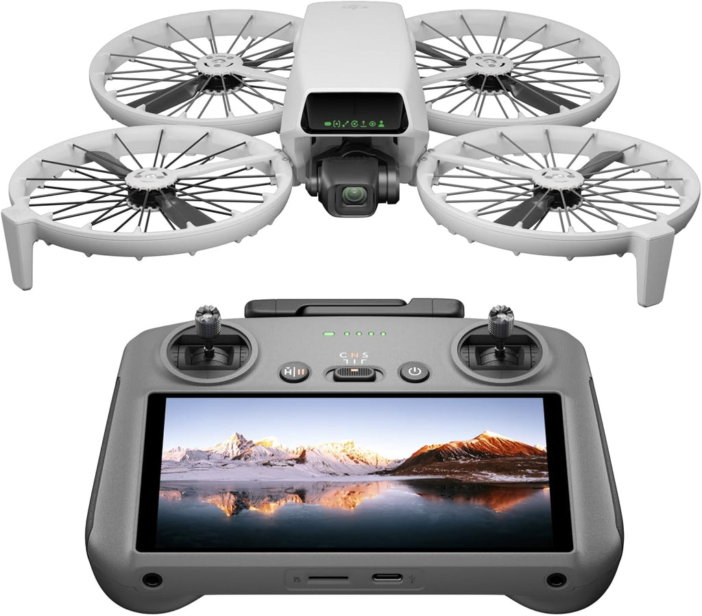 DJI Flip, Drone with 4K UHD Camera for Adults, Under 249 g, 3-Axis Gimbal Stabilization, 13km Video Transmission, Palm Takeoff, Auto Return, 1 Battery for 31-Min Flight Time, Intelligent Flight