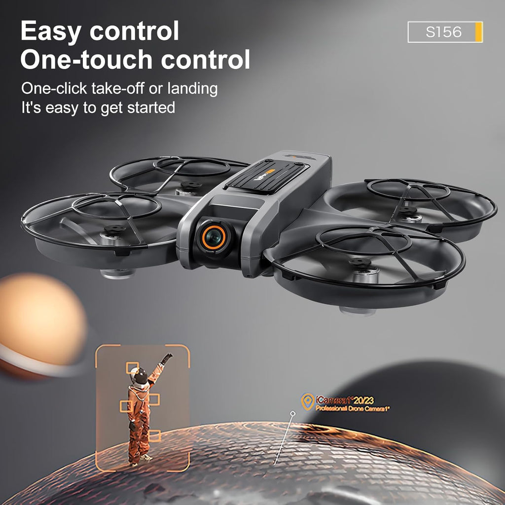 Drone with LCD Screen Remote, Brushless Motor Drone with Dual Cameras (Electric Angle Adjustment), Optical Flow Positioning, 6CH Gyro, WIFI FPV, True 12-15min Flight (1800mAh), 3 Speeds, Headless Mode, LED Lights, USB Rechargeable
