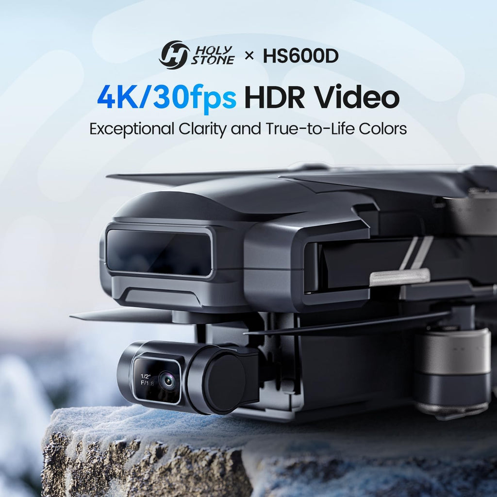 Holy Stone HS600 4K Drone with EIS Camera for Adults, 2-Axis Gimbal Quadcopter, Modular Intelligent Battery 28 Mins Flight Time, 10000 FT Range Transmission, GPS Drone with Brushless Motors, 4K/30FPS
