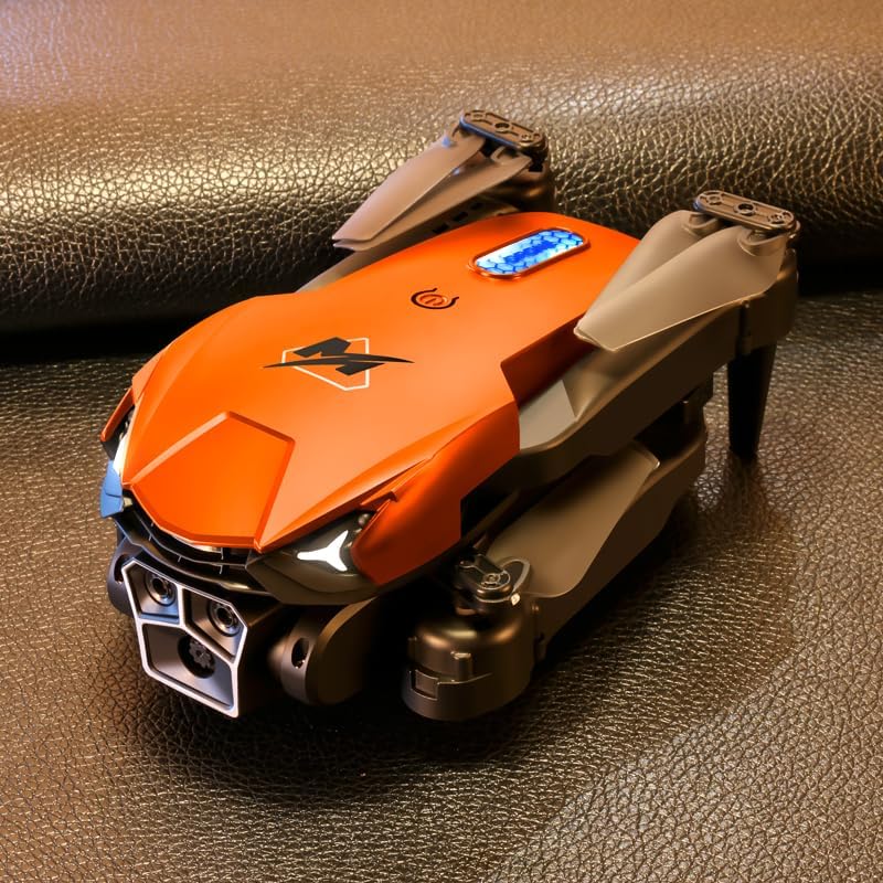 Obstacle avoidance Optical flow location WiFi FPV with 3 HD Camera Altitude Hold Mode Foldable RC Drone Quadcopter with Carry Case & 3 Batteries (Orange)