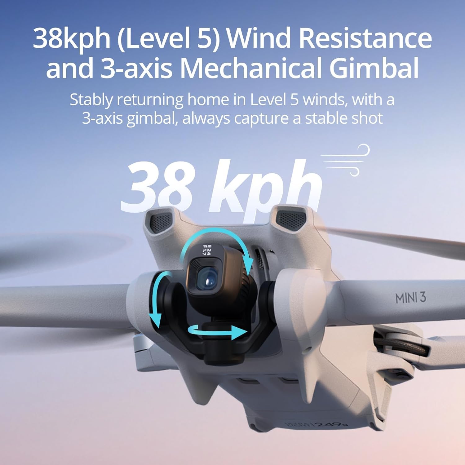 DJI Mini 3 (DJI RC) - Lightweight and Foldable Mini Camera Drone with 4K HDR Video, 38-min Flight Time, True Vertical Shooting, and Intelligent Features