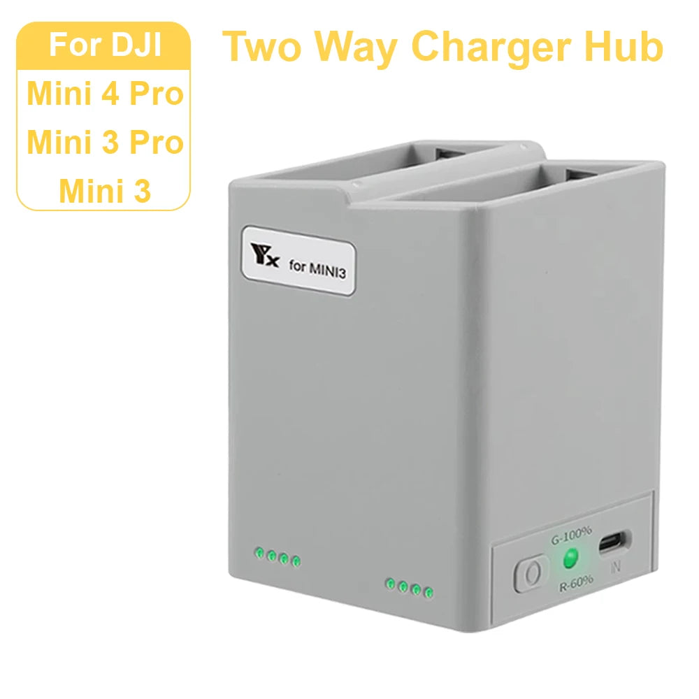 For DJI Mini 3Pro/4Pro Battery Two Way Charging Hub Drone Battery Charger for Mini 3/3Pro/4Pro Series Drone Accessories