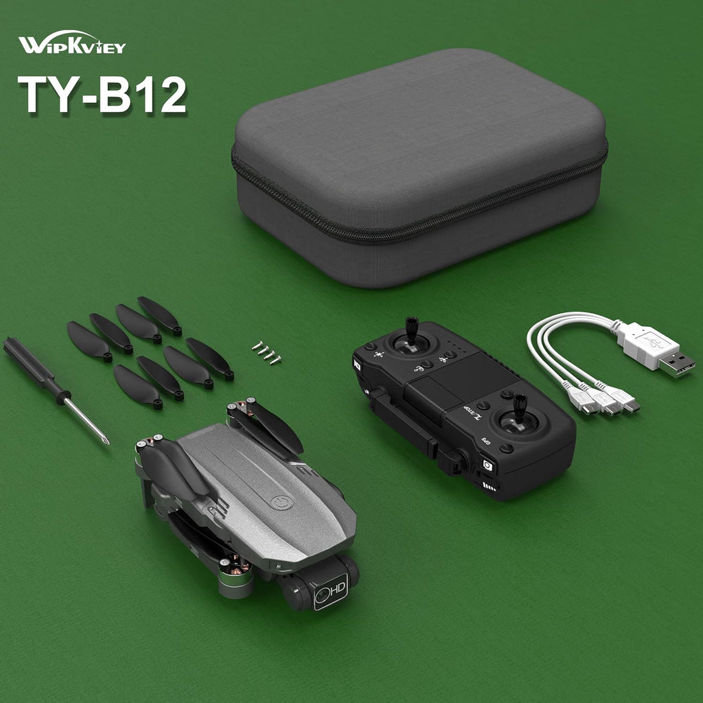 Wipkviey Drone with 4K Camera for Kids/Adults/Beginners | T28 Foldable RC Quadcopter Toys, Birthday Present for Boys Girls with 26-30 Mins Flight (w/2 Modular Batteries and Carrying Case)
