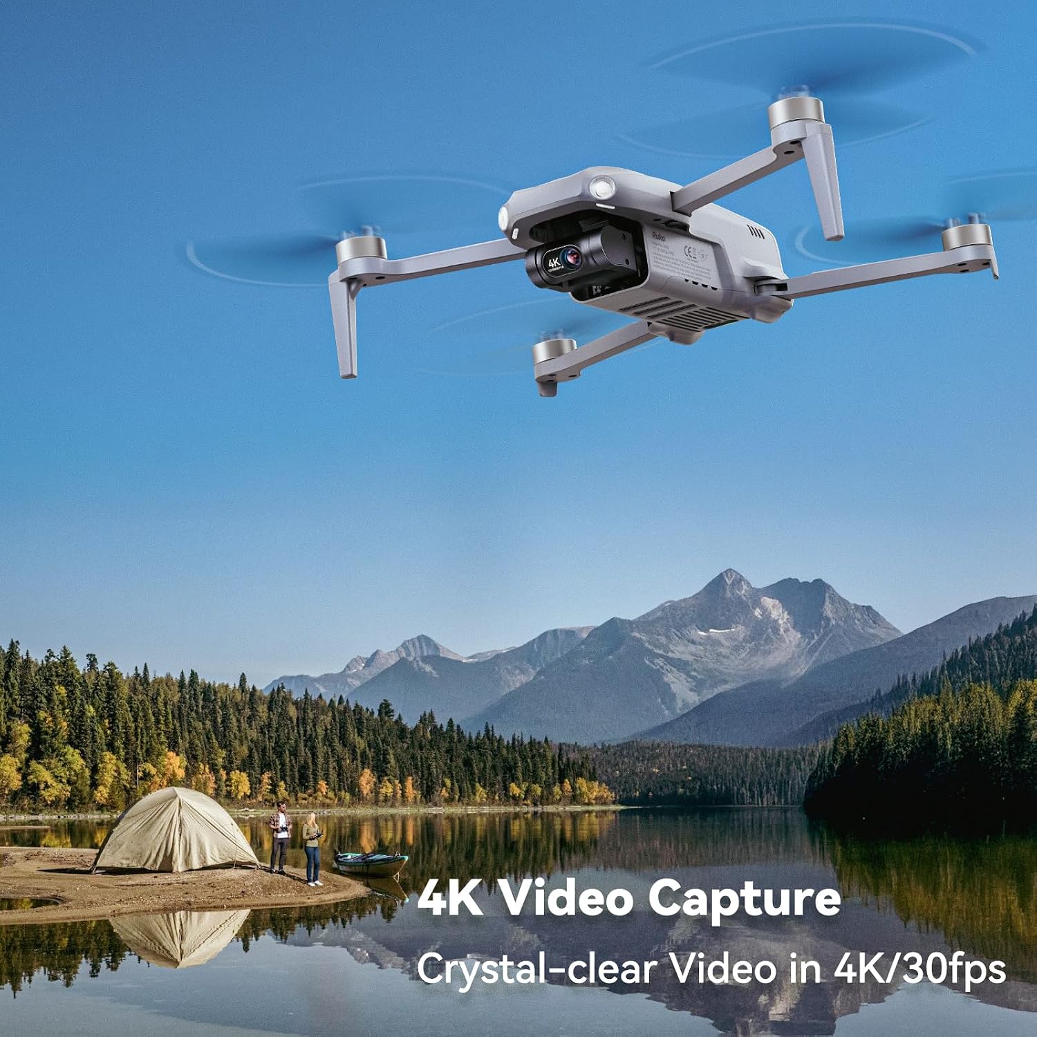 Ruko MINI 2(RC3), Professional 8K Drone with 5.5" Screen Controller, Drones with camera for Adults 4K Video, 3-Axis Gimbal, 20000ft FPV Transmission, Under 249g, Beginner (64-Min Flight)