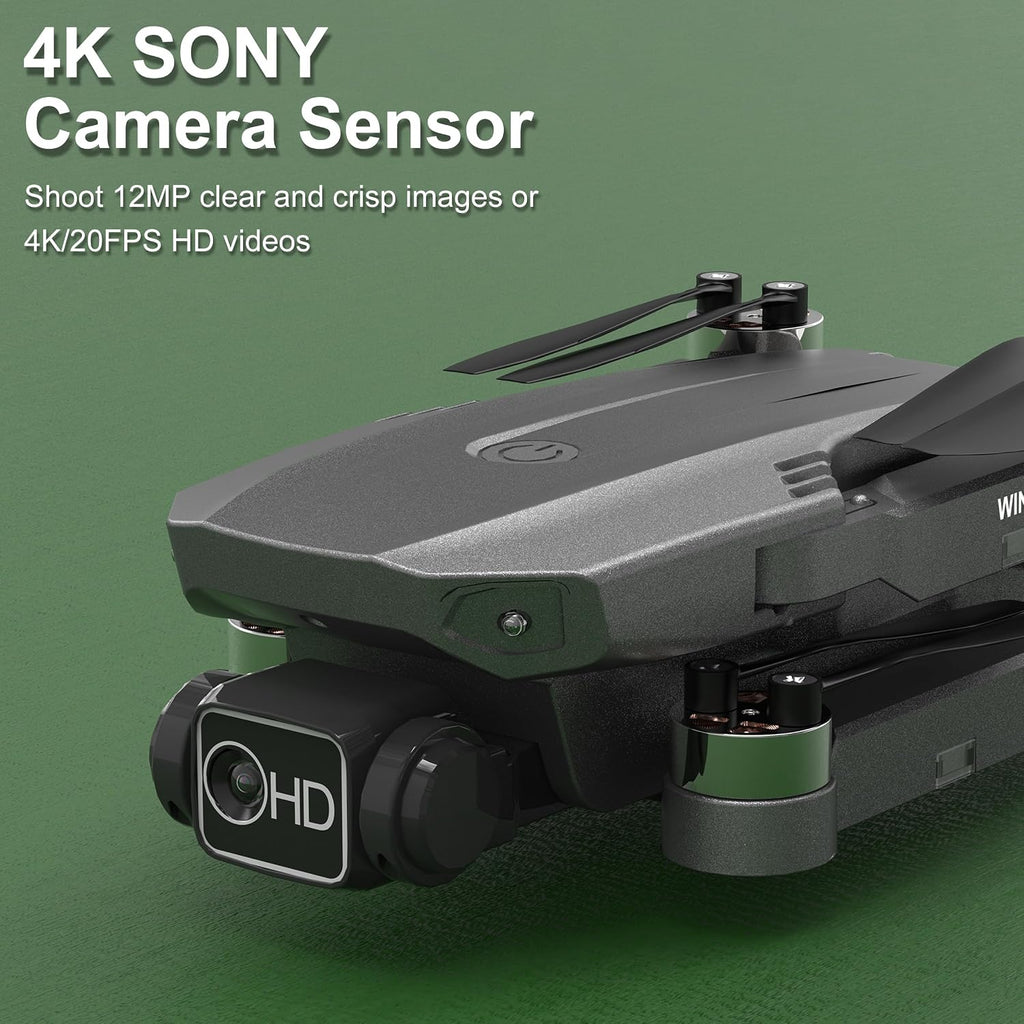Wipkviey Drone with 4K Camera for Kids/Adults/Beginners | T28 Foldable RC Quadcopter Toys, Birthday Present for Boys Girls with 26-30 Mins Flight (w/2 Modular Batteries and Carrying Case)