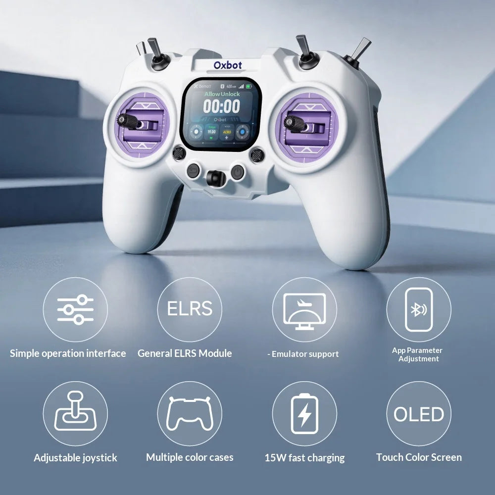 Oxbot R1 Fpv Remote Controller Elrs 2 4 G Closed Source System Rdc50 For Fpv Racing Drone Fixed Wing Multicopter Hobbyists