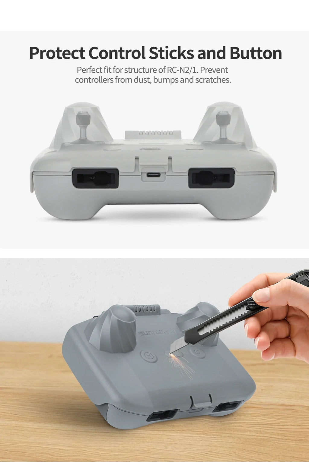 2 in 1 Controller Protector SunHood Control Sticks Guard Protective Cover for RC-N2/1/N3 for DJI NEO 2 Mini 3 4 Pro/ AIR 3 Drone