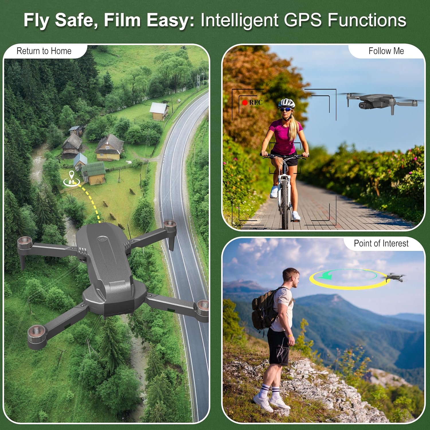 Wipkviey Drone with 4K Camera for Kids/Adults/Beginners | T28 Foldable RC Quadcopter Toys, Birthday Present for Boys Girls with 26-30 Mins Flight (w/2 Modular Batteries and Carrying Case)