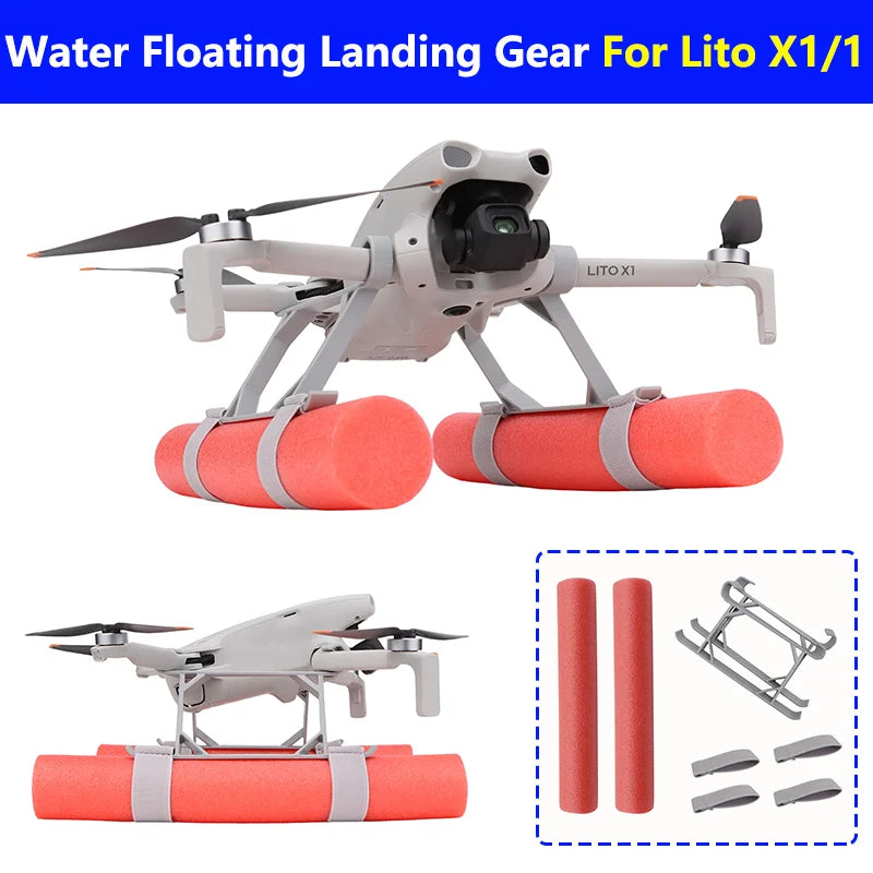 Float Landing Skid Landing Gear For DJI LITO X1/1 Drone Landing On Water Buoyancy Rod Increase Heighted Tripod Lito 1 Accessory