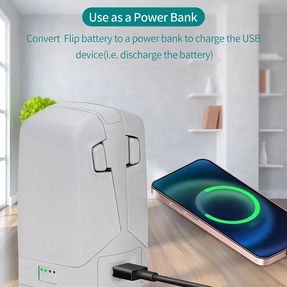 Battery Charger For DJI Flip Two-way Charging Hub Vertical Butler Power Bank Charging Station Kit For DJI Flip Drone Accessories