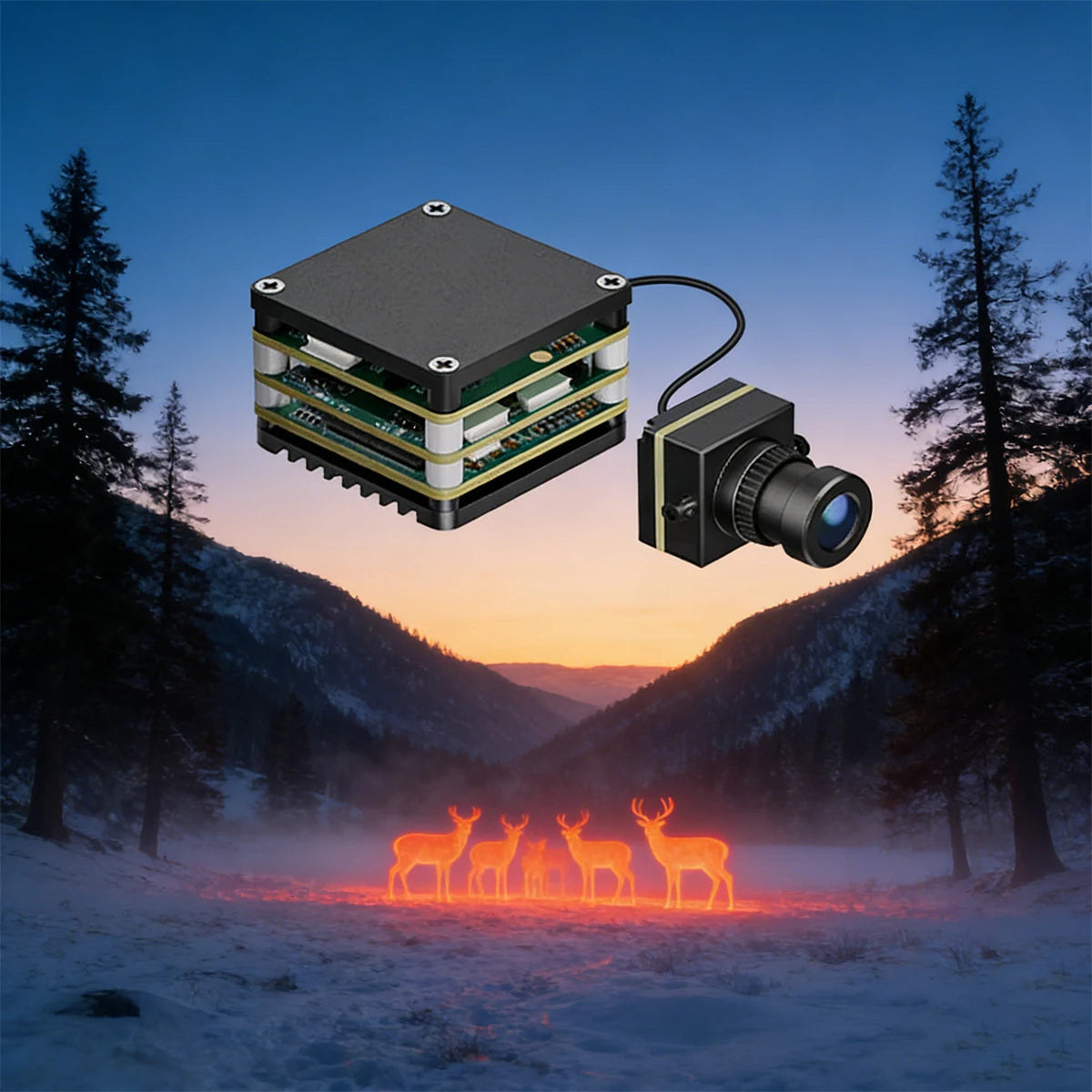 2026 New AI VisionCube S AI Camera Module FPV Drone Camera IR Thermal Imaging 450M Intelligent Accurate Tracking Distance