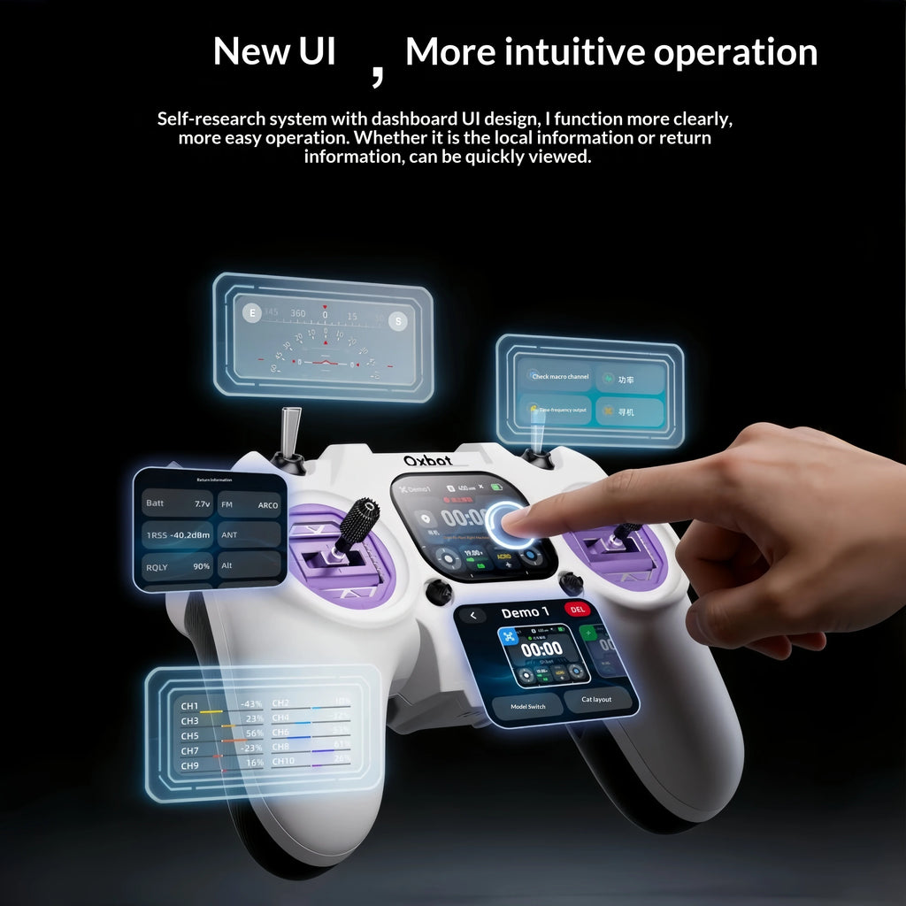 Oxbot R1 Fpv Remote Controller Elrs 2 4 G Closed Source System Rdc50 For Fpv Racing Drone Fixed Wing Multicopter Hobbyists