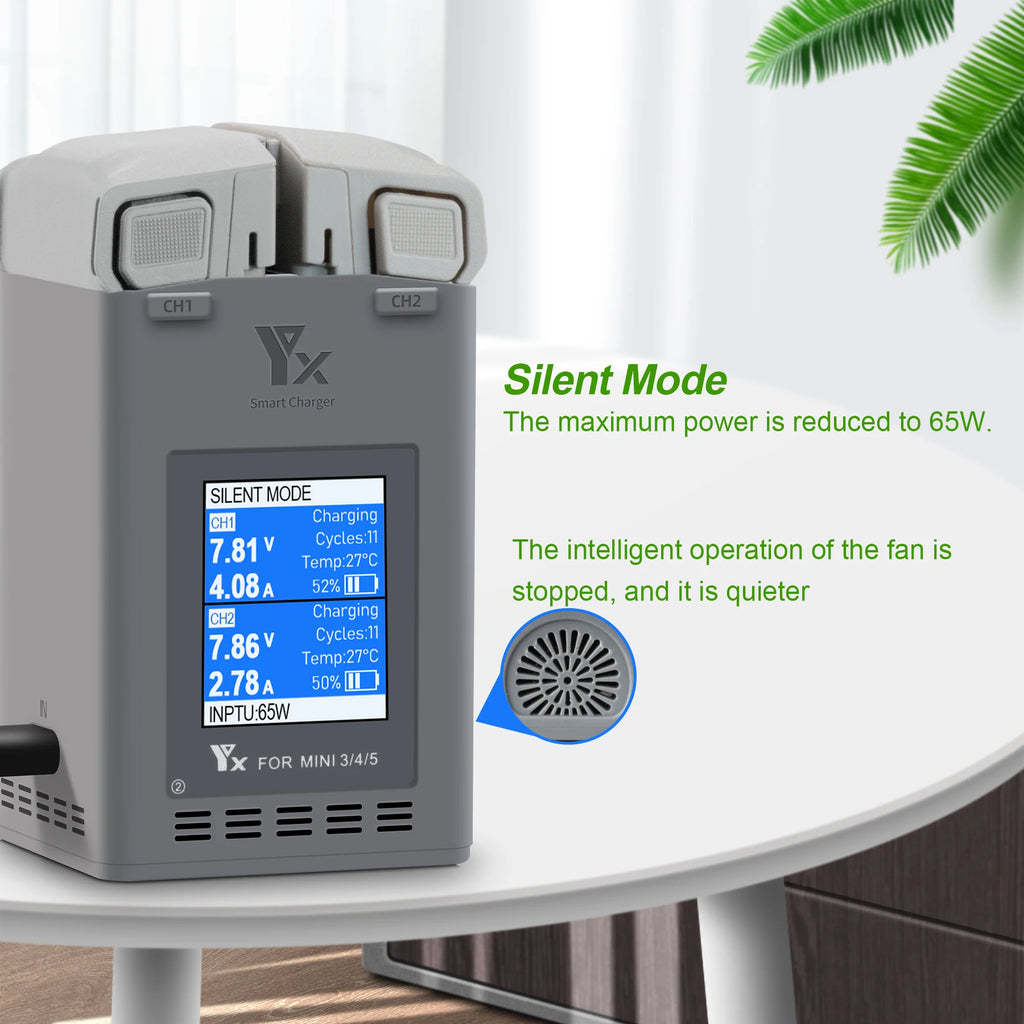 100W Intelligent Battery Charger for DJI Mini 5 Pro/Mini 4 Pro/Mini 3/3 Pro Drone Battery Charger Accessory for Mini 3/4/5
